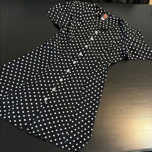 Harvest moon vintage Black and White Polka Dot Dress made in the USA